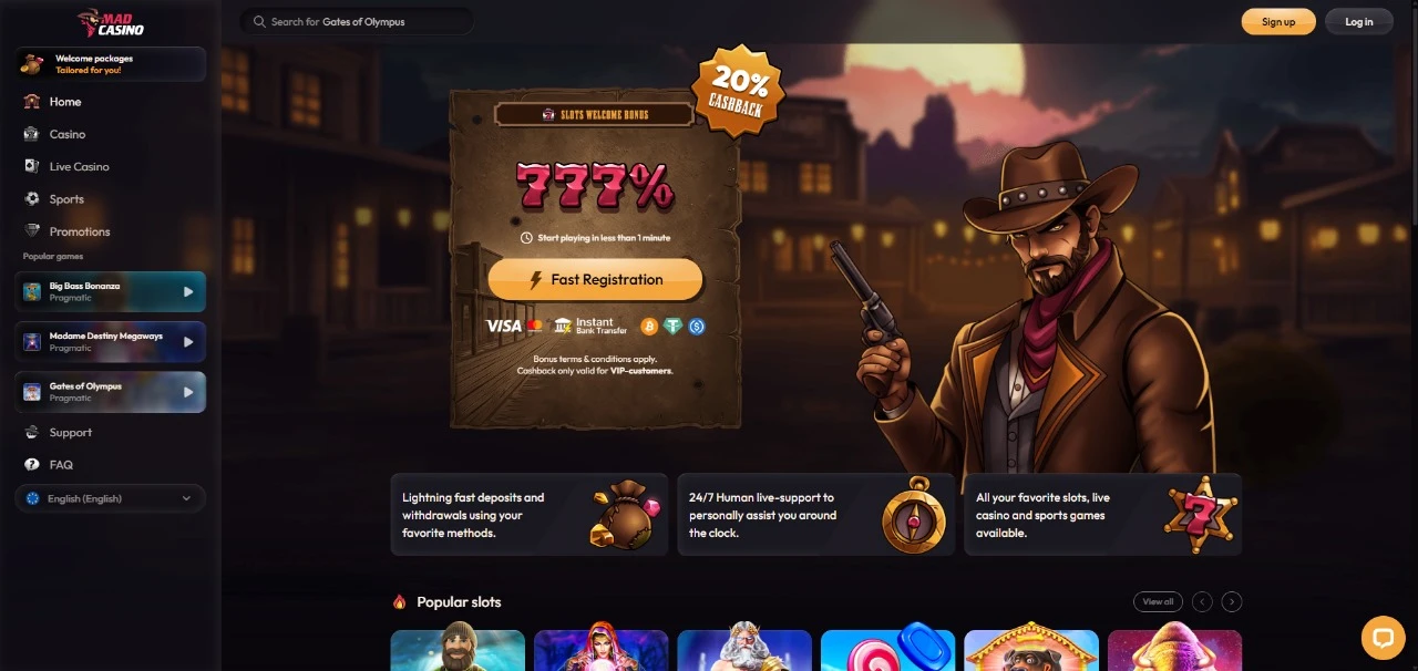 MadCasino Homepage