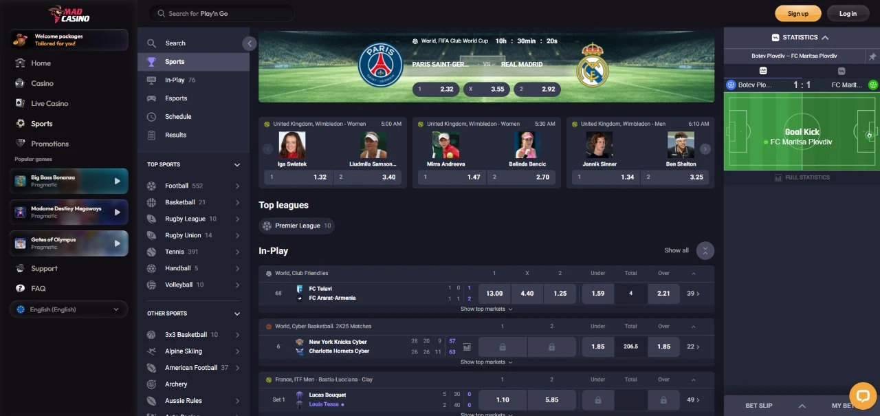 MadCasino Sports Betting