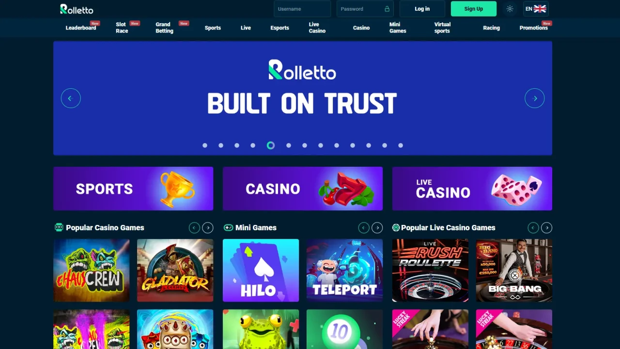 Rolletto Homepage
