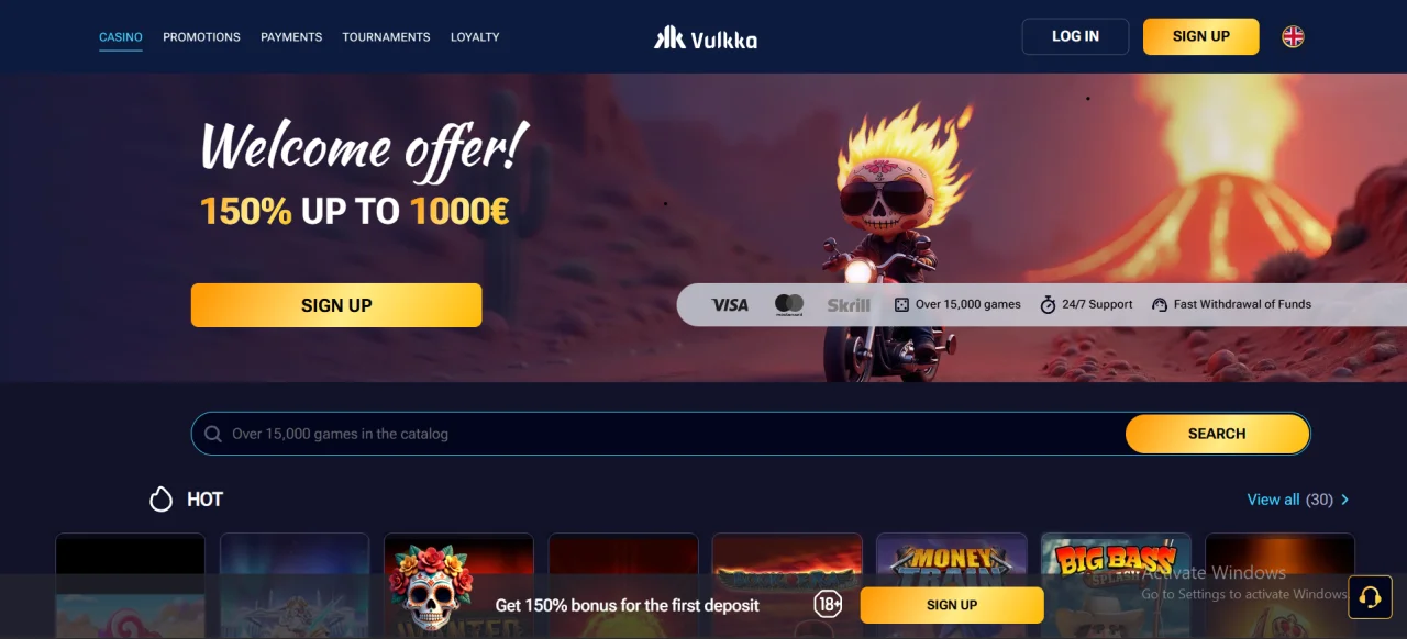 Vulkka Casino Not on Gamstop