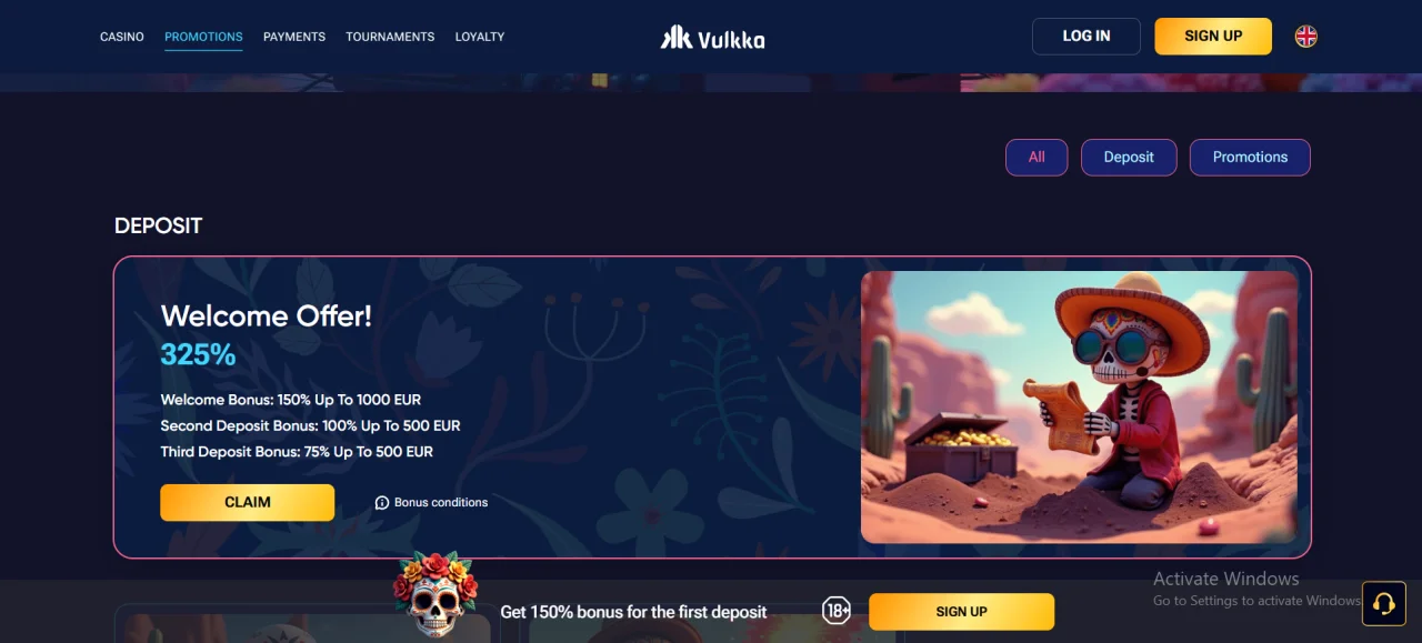 Vulkka Welcome Offer
